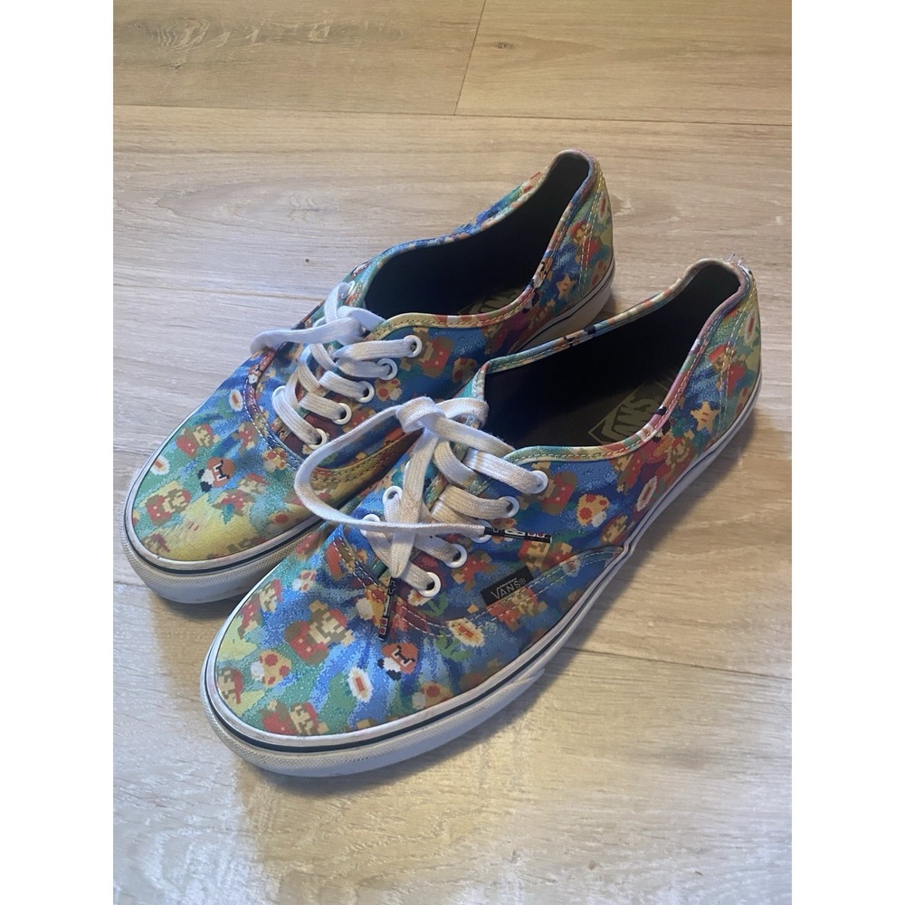 Vans x Nintendo Super Mario Bros Pixel Print Sneakers Men's 11 Rare Game Over